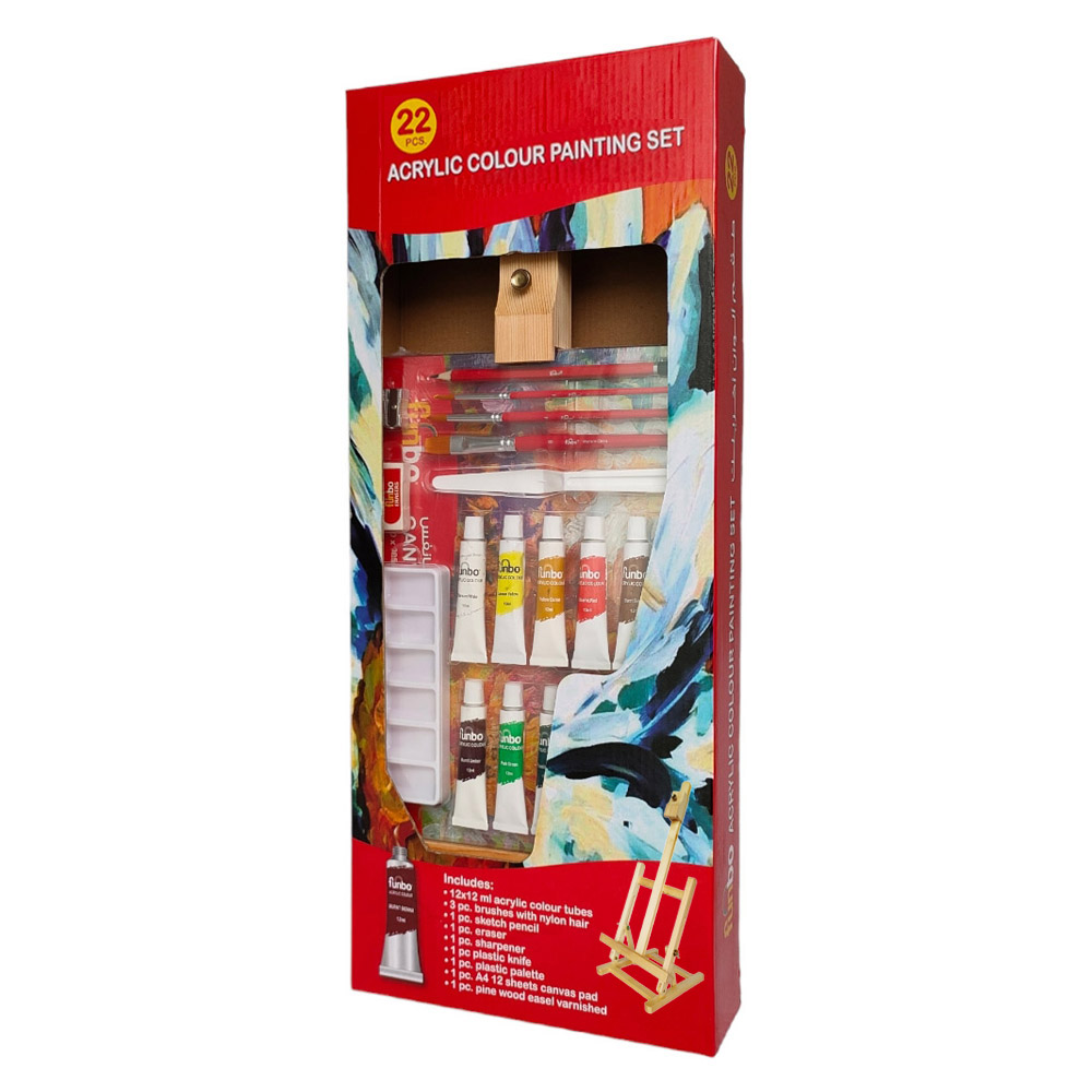 Набор для рисования акриловыми красками 22шт
