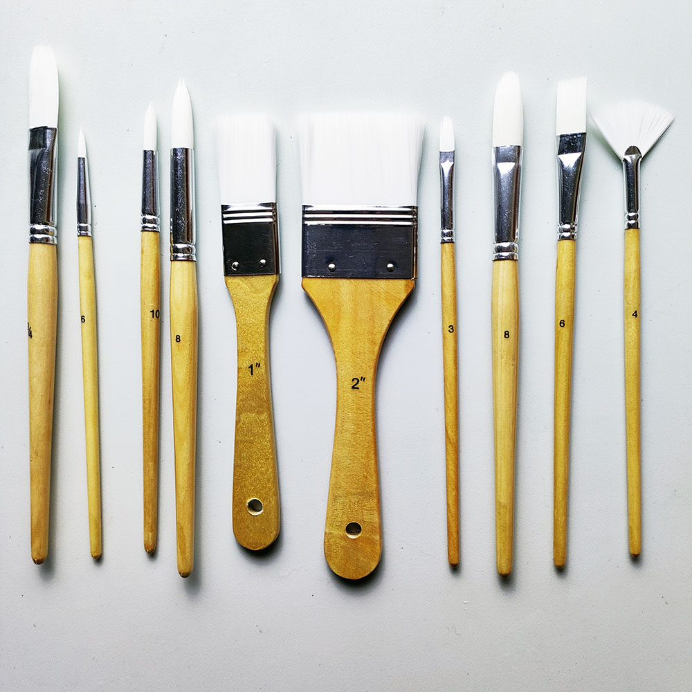 Набор синтетических кистей 10 шт.